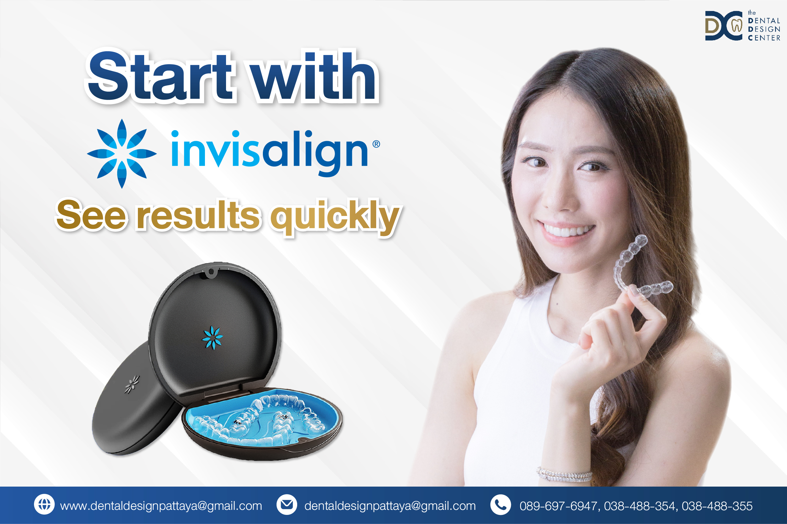 Invisalign before and after results from Dental Clinic Pattaya