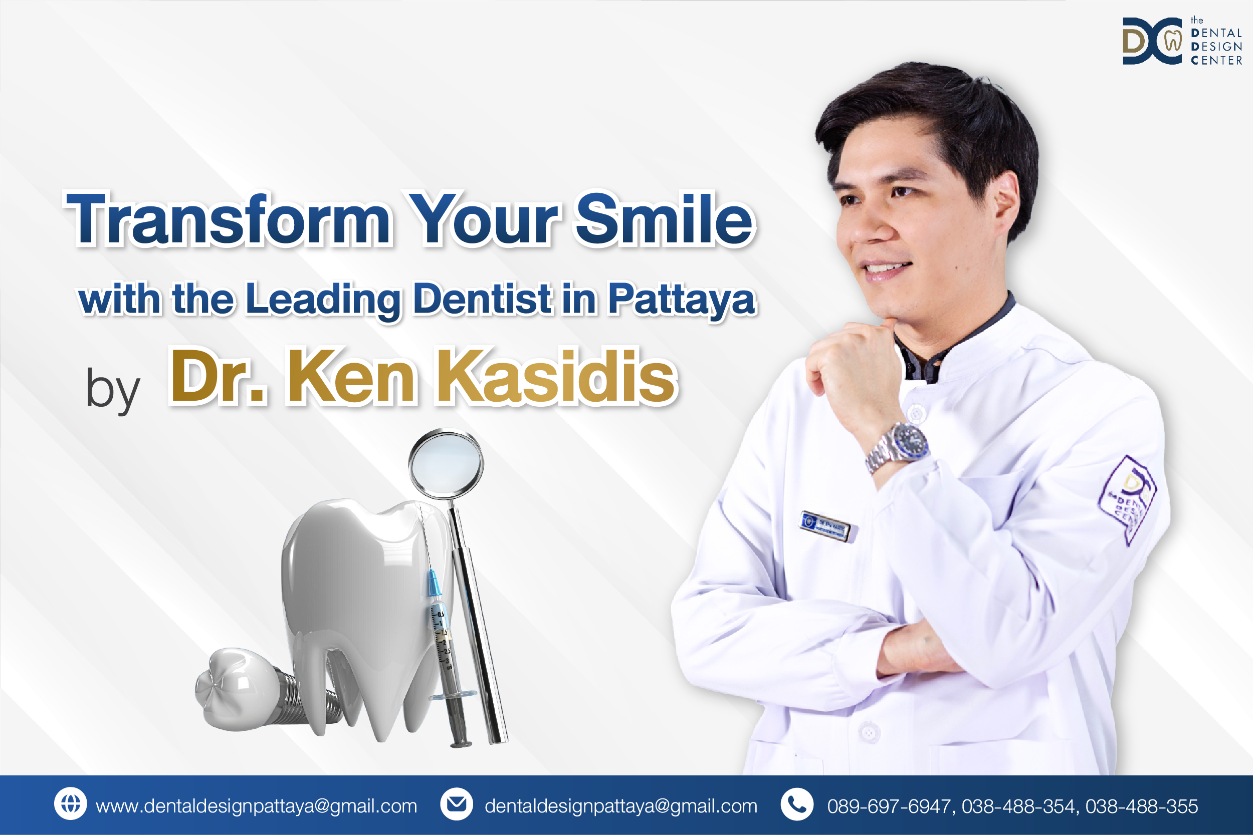Dental tools and dental implant image from top dental clinic Pattaya